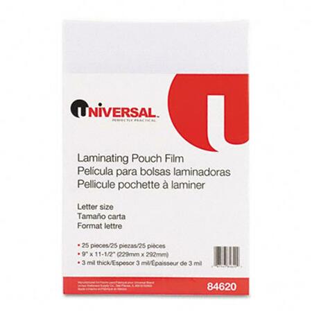 UNIVERSAL BATTERY Universal Clear Laminating Pouches 3mm 9 x 11-1/2, 25PK 84620